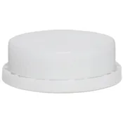 38-400 White Ribbed Dairy Cap w/ F-217 SureSeal Foam Liner and Ratcheted, Tear-off Lock-Ring
