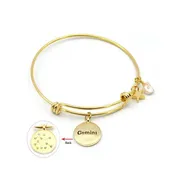 20 KARAT GOLD PLATED GEMINI ZODIAC BRACELET