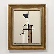 Abstract Painting on Paper by Jean Marc Louis