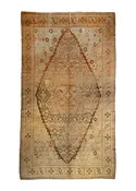Oriental Rug Chinese Handmade Area Antique Traditional 7'4"x12'9" (7x13) Brown Brown Geometric Design #A36504
