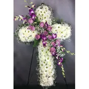 PURPLE AND WHITE HOLY CROSS – 24"