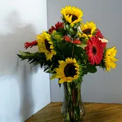 Oh Happy Day Sunflower and Gerber Daisy's