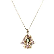 Amethyst Hamsa Chain Necklace