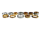 (12) 18K Gold Rings