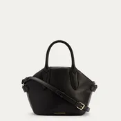 BLACK LEATHER SIMONE HANDHELD BAG