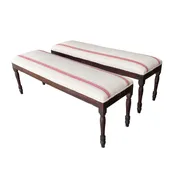 18th Century French Pair of Antique Louis XVI Provencial Walnut Benches