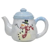 CURLY SNOWMAN TEAPOT