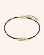 18K Gold and Black Steel "OOF" Bracelet