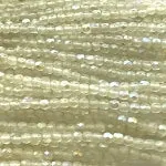 3mm Czech Fire Polish Beads - Matte Antique Crystal AB