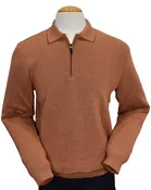 117 Copper Birdseye Zip Polo