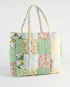 Amalfi Cloud Quilted Round Large Tote Bag
