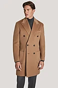 Camel Double Breasted Coat
