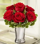 Julep Cup Rose Arrangement - Red