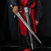 Archer's Sword with Tempered EN45 Steel Blade and Copper-Wrapped Handle