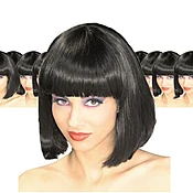 20's Flapper Black Bob Wig 6042C
