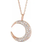 Diamond Crescent Moon Necklace