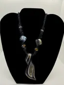 Agate Inspired Pendant with Swarovski Crystals