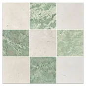 Alba Nova 4" x 4" Honed & Emerald Green 4" x 4" Honed Checkerboard Board