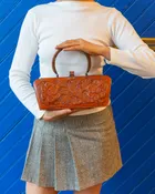 1940s Tooled Leather Purse