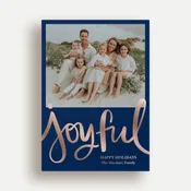Brushed Joyful Holiday Card