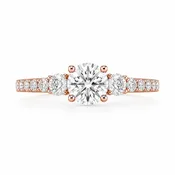 10KT Rose Gold Diamond Engagement Ring
