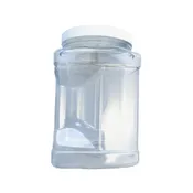 1/2 Gallon Clear Plastic Square Jar with Lid and Liner