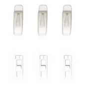 aquafolio set of 3 large hooks with adhesive bracket