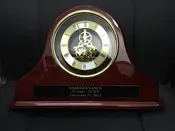 Grand Piano Mantel Clock with Engraved Plate. Retirement Gift. Anniversary Gift.