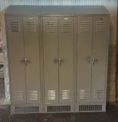 Vintage Gym Lockers Re purposed Entertainment Center