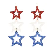 Acrylic Triple Star Earrings