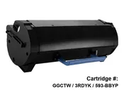Dell 593-BBYP (3RDYK) High Yield Black Toner Cartridge