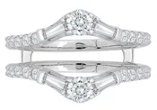 14K WHITE GOLD DIAMOND RING JACKET M6473