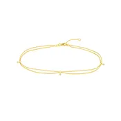 1/20 ctw Round Diamond Anklet in 14k Yellow Gold