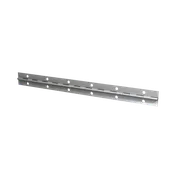 1.00in Open x 72in Long x 0.03in Thick, Steel Continuous Hinge with Nickel Plate & Mounting Holes