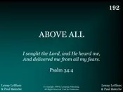 ABOVE ALL