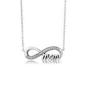 .06 ct. tw. Diamond Infinity "Mom" Pendant in Sterling Silver - FN30864DIA-SS