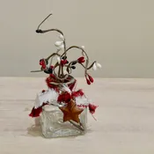 Vintage Ink Jar Decorated Patriotic