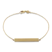 14K Yellow Gold Medium Bar Bracelet