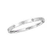 18K White Gold Love In Verona Diamond Petite Bangle