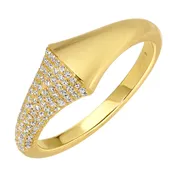 14k Yellow Gold pave Diamond Ring