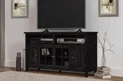 3250-8001 Cottage Creek Stockton Media Console (60" Rustic Ranch) (VINTAGE BLACK)