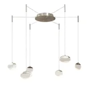 Abra Lighting Athena 6- Light Octopus Pendant with Teardrop Crystal