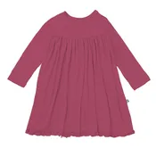Long Sleeve Swing Dress in Rosehip