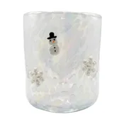 12 oz Icon Candle - Snowman & Snowflake