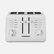4 SLICE COMPACT TOASTER WHITE