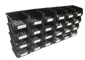 1250 Piece Grade 5 USS Coarse Thread Assortment with 24 Plastic Bins