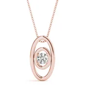 0.1CT Round Diamond Solitaire Pendant