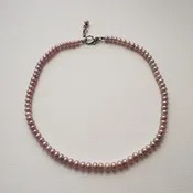 Dainty Dusty Pink Pearl Choker — Your Site Title