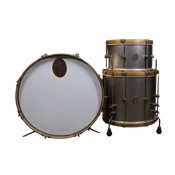 A&F Drum Co. Raw Steel 3-Piece Shell Pack - Raw Steel