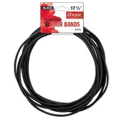 Annie 17 1/2" 8 Hair Bands Black